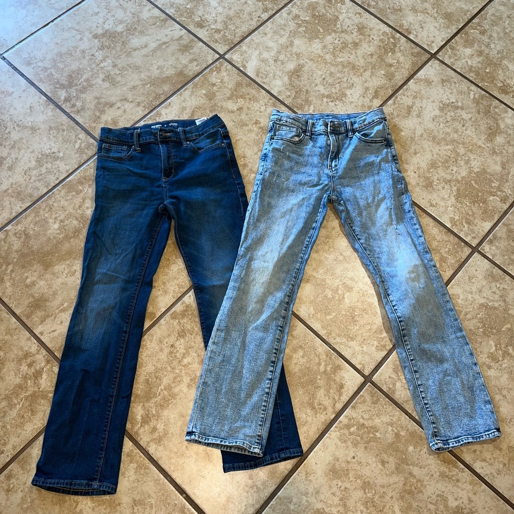 Blue and Light Blue Denim Jeans
